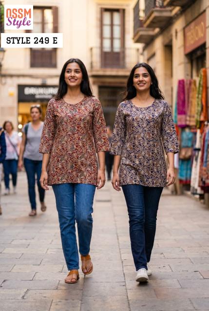 Ossm style 249 E short top wholesale kurtis surat surat gujarat